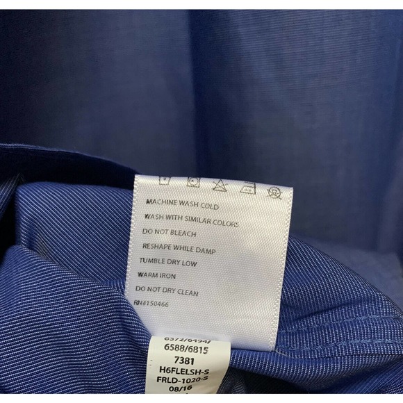 Fairline Stitch Fix Blue Dress Shirt Men Sz L Slim Fit Cobalt Button Up Work - Picture 8 of 9